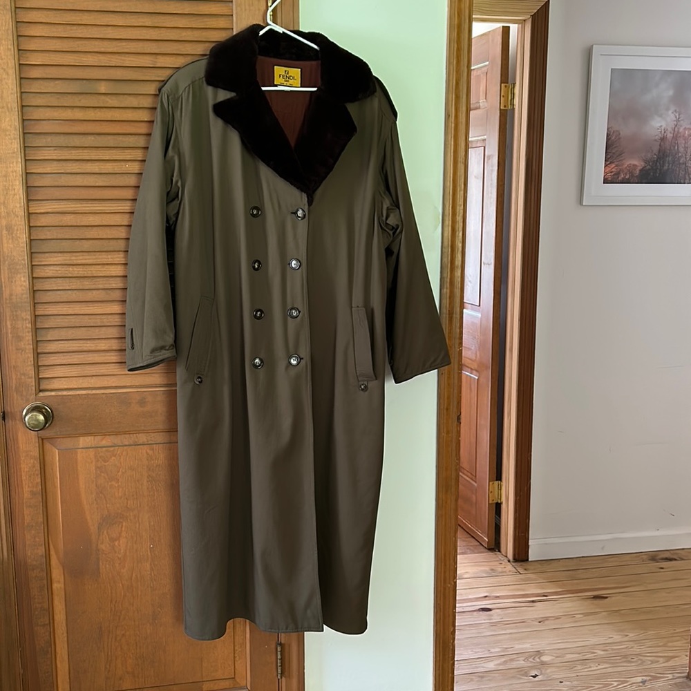 Vintage Fendi military style trench coat